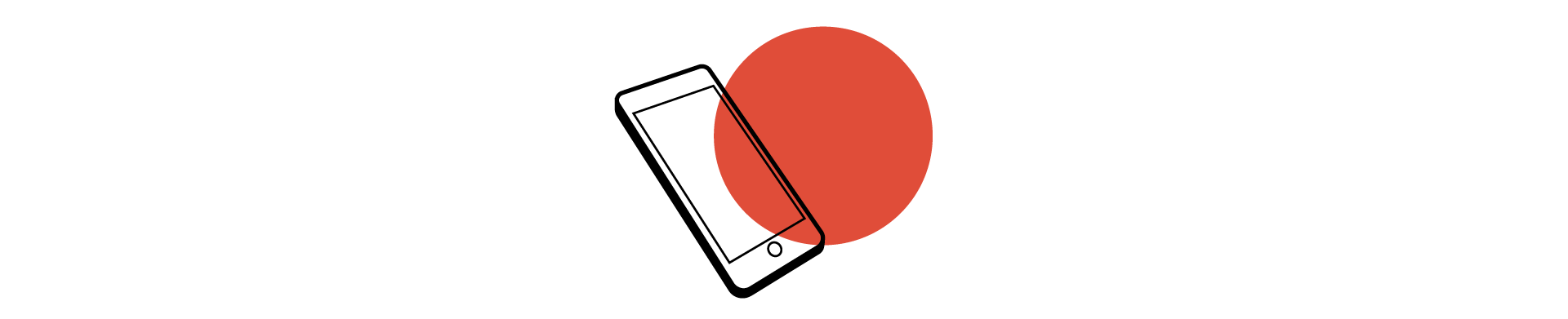 Mobile phone over a red circle - a MINI service icon